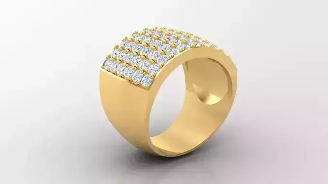 Diamond Man Ring Cad  MR  10 3D print model