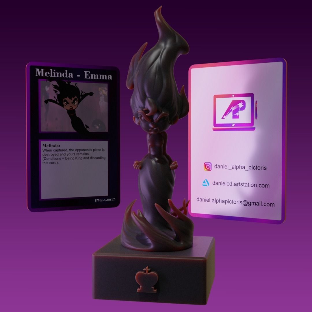 Chess Pack Emma Melinda Unicorns Warriors Eternal 3D print model_3
