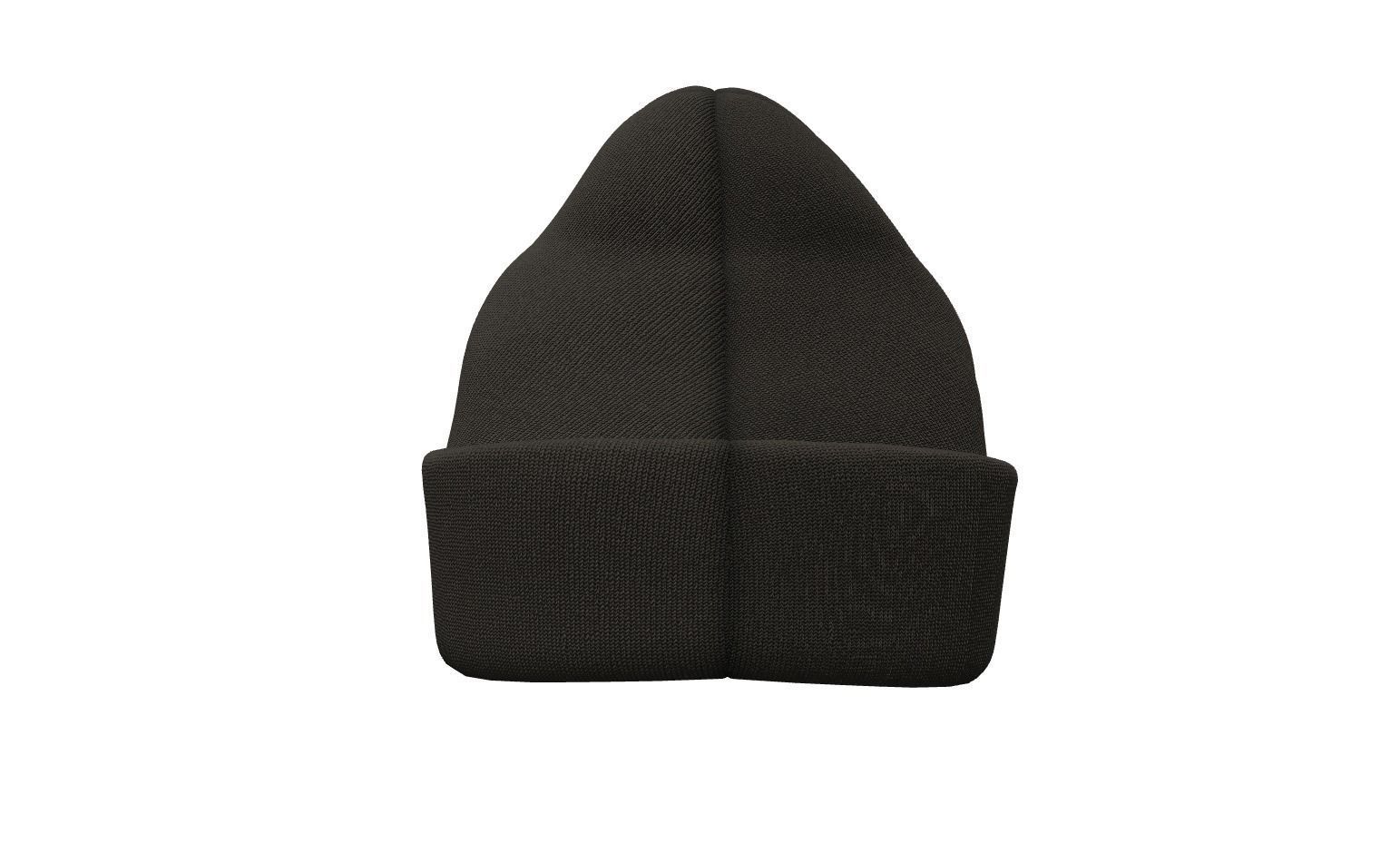 Beanie Winter Hat Low-poly 3D model_7