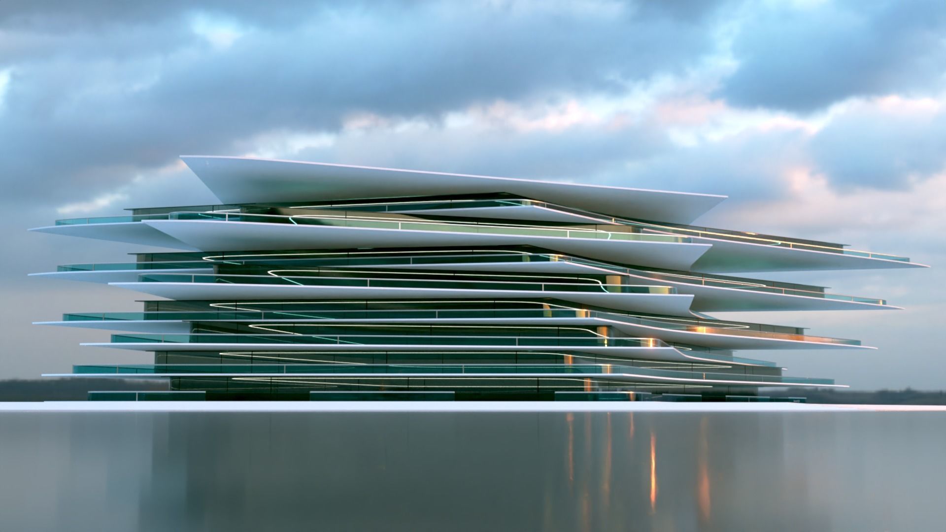 Futuristic Building Concept V2-03 3D model_15