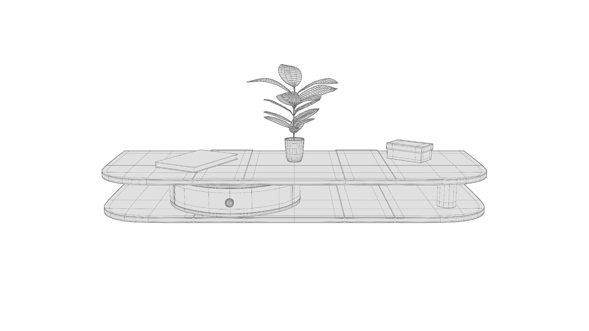 Wall Mounted Table Free low-poly 3D model_15