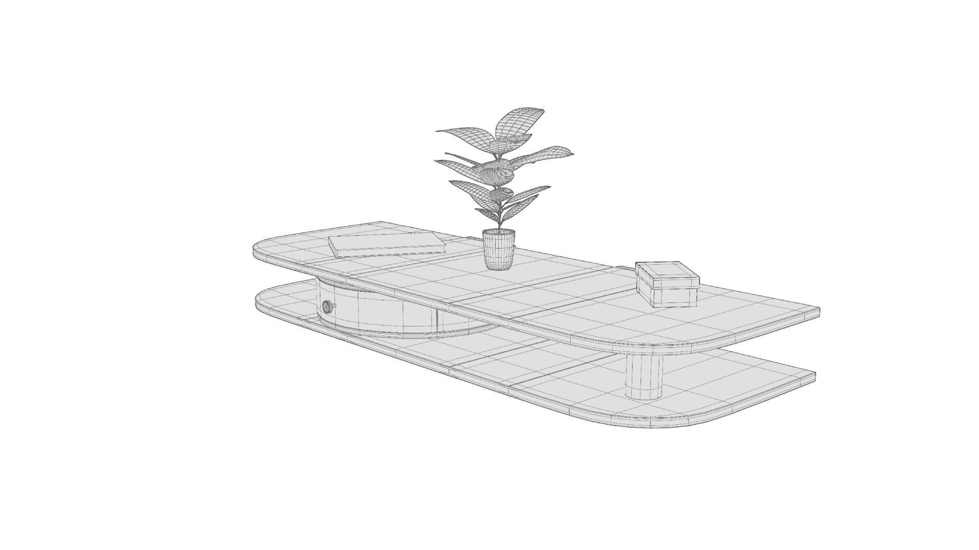 Wall Mounted Table Free low-poly 3D model_16