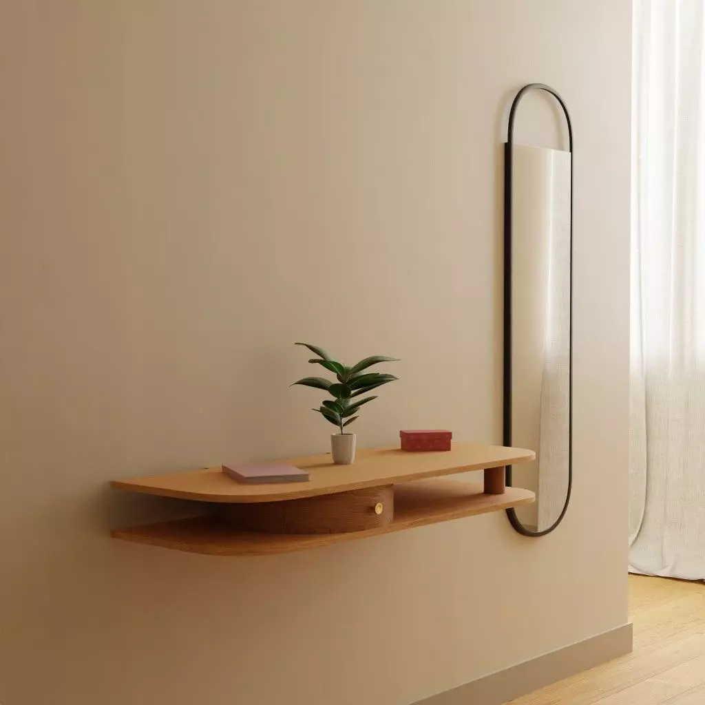 Wall Mounted Table Free low-poly 3D model_0