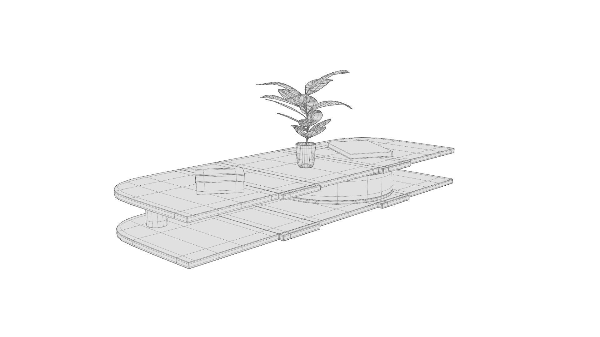 Wall Mounted Table Free low-poly 3D model_17