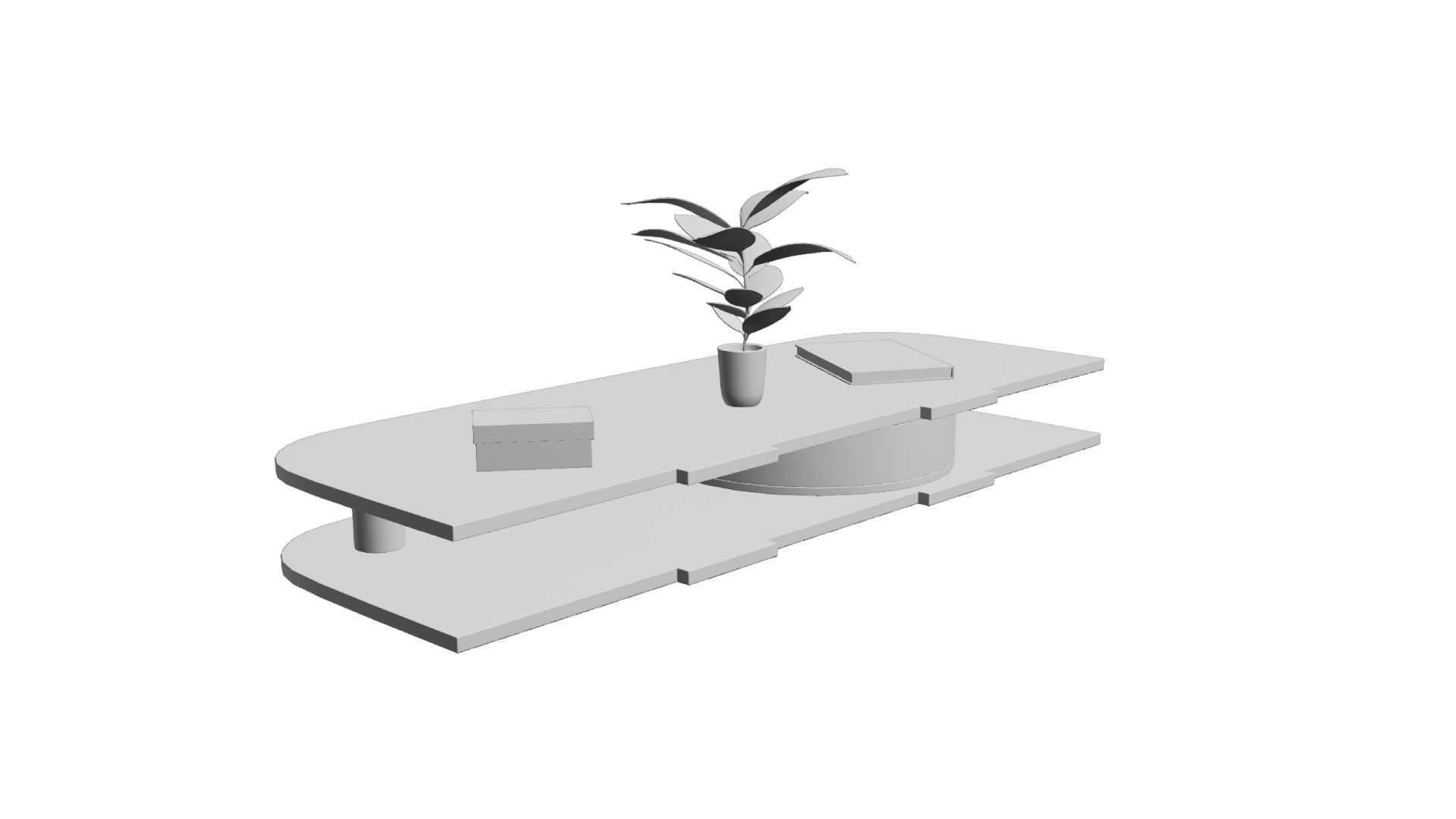 Wall Mounted Table Free low-poly 3D model_21
