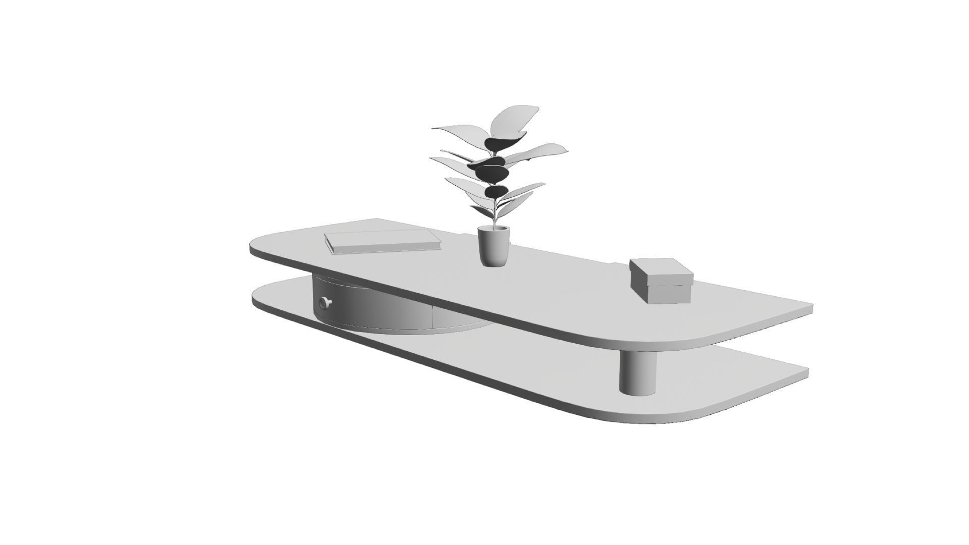 Wall Mounted Table Free low-poly 3D model_20