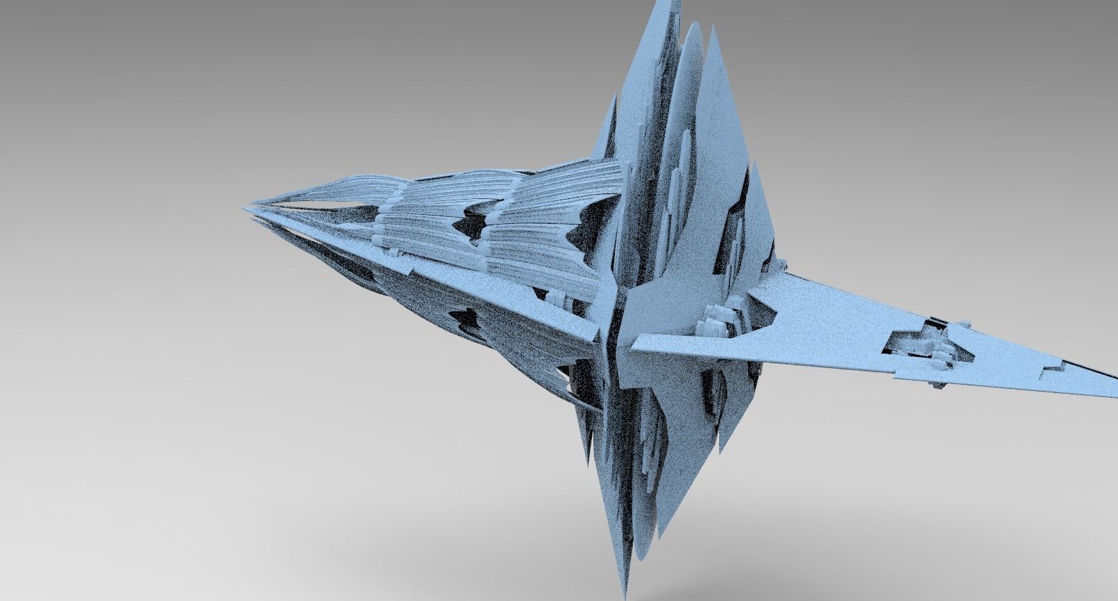 Moss Ruins Alien Shard Dome 3D model_1