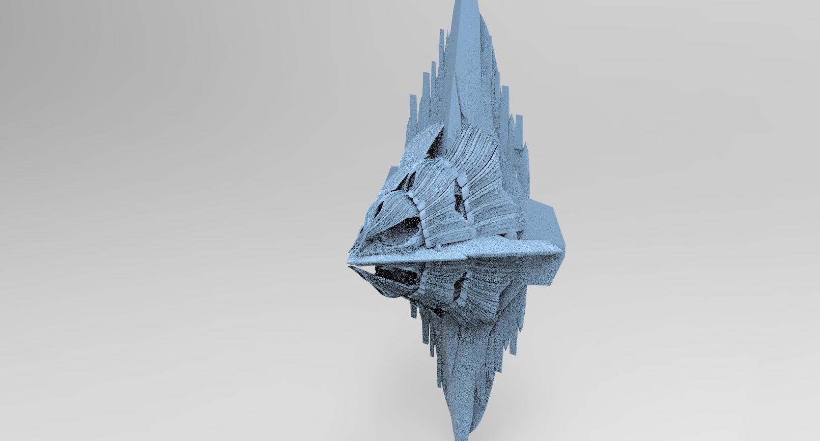 Moss Ruins Alien Shard Dome 2 3D model_1