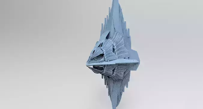 Moss Ruins Alien Shard Dome 2 3D model