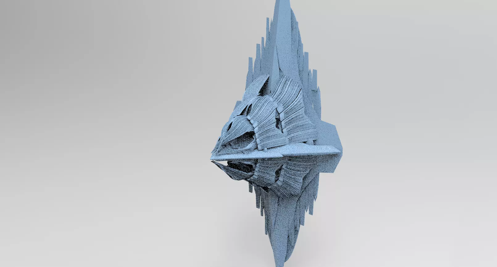 Moss Ruins Alien Shard Dome 2 3D model_0