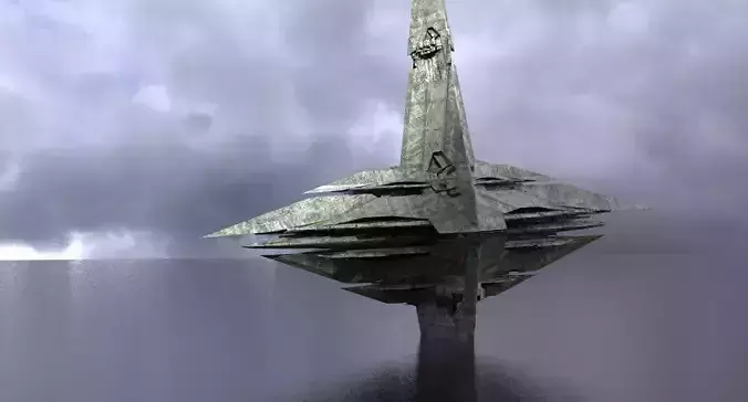 Moss Ruins Alien Temple Ruins Tower 3