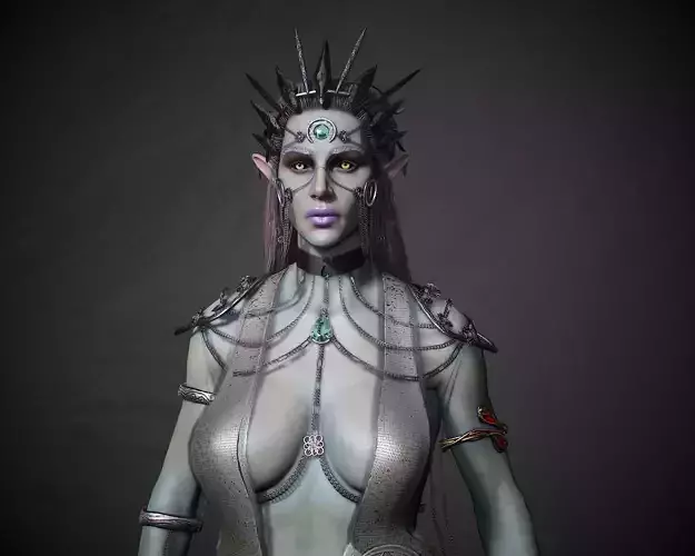 dark elf Low-poly 3D model
