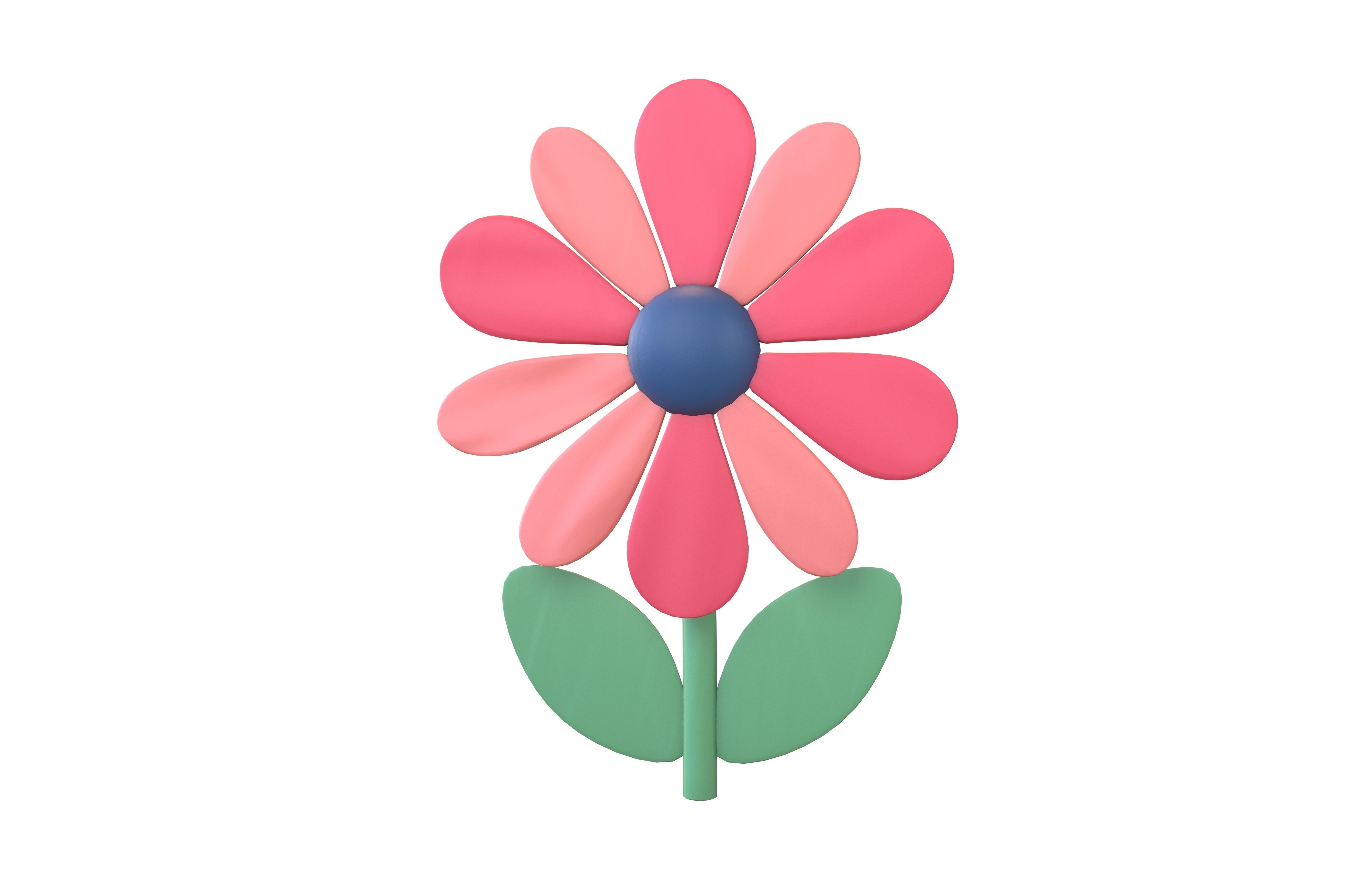 Flower v4 001 Low-poly 3D model_1