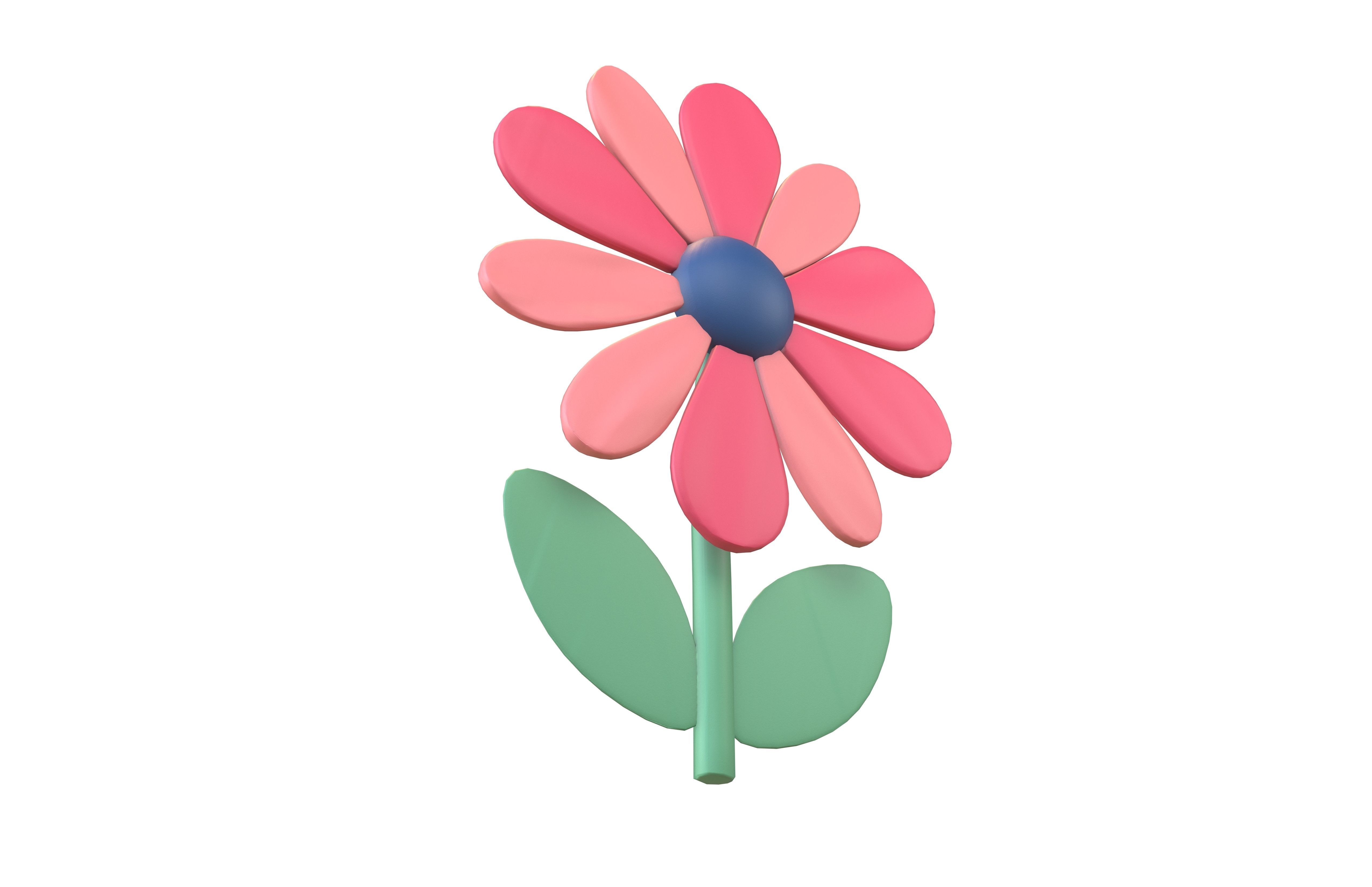 Flower v4 001 Low-poly 3D model_3