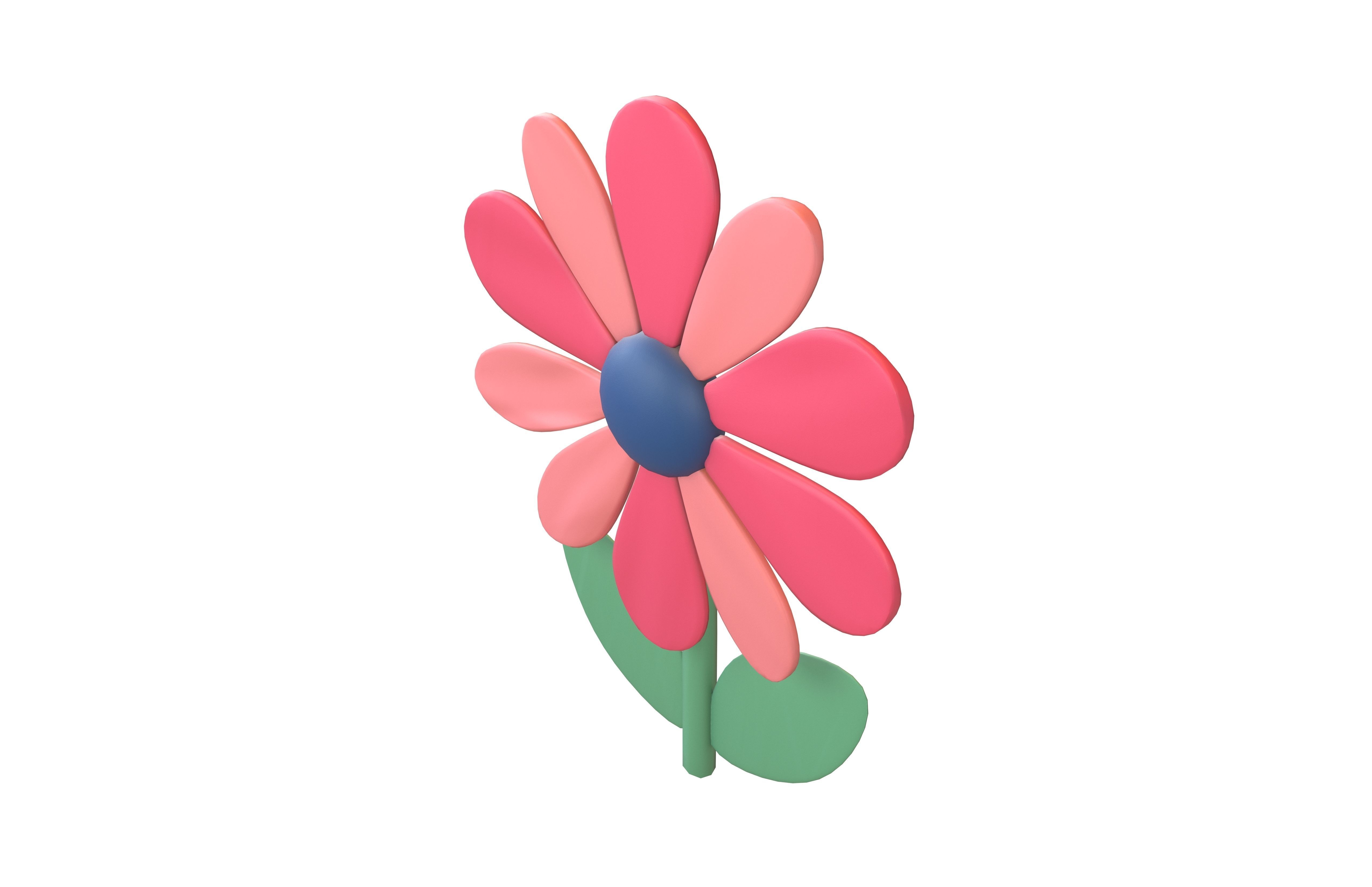 Flower v4 001 Low-poly 3D model_2