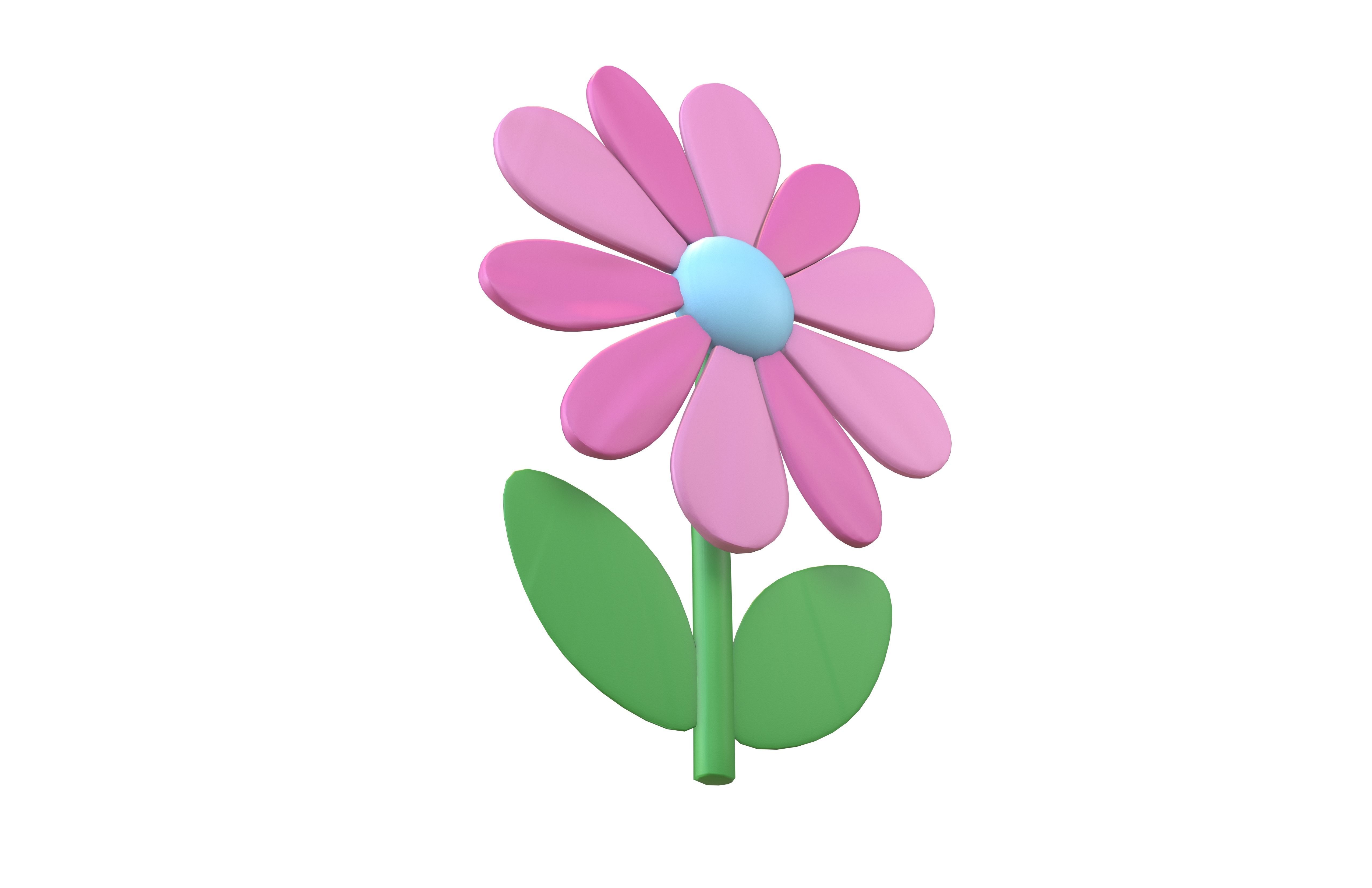 Flower v4 002 Low-poly 3D model_2