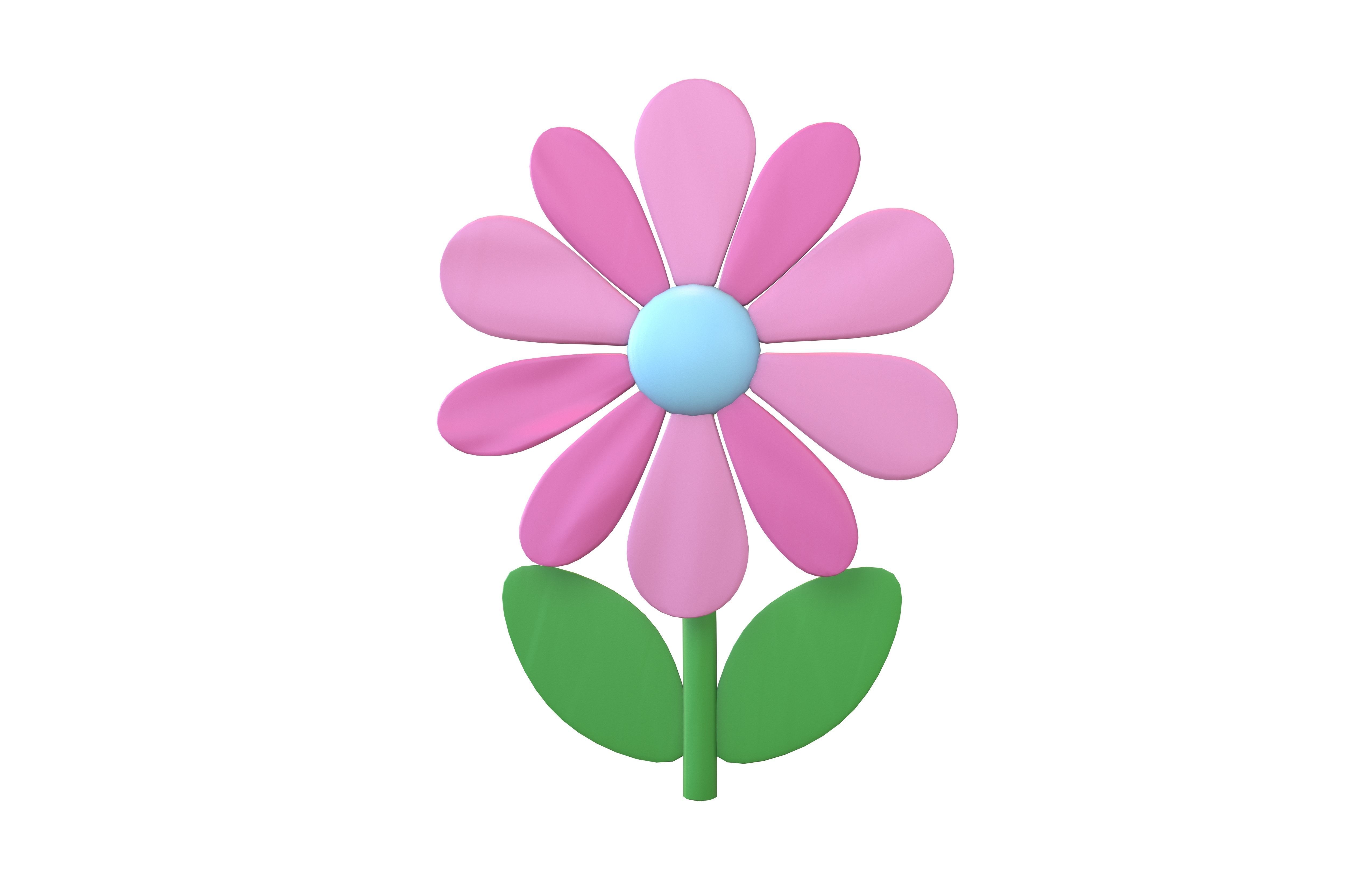 Flower v4 002 Low-poly 3D model_1