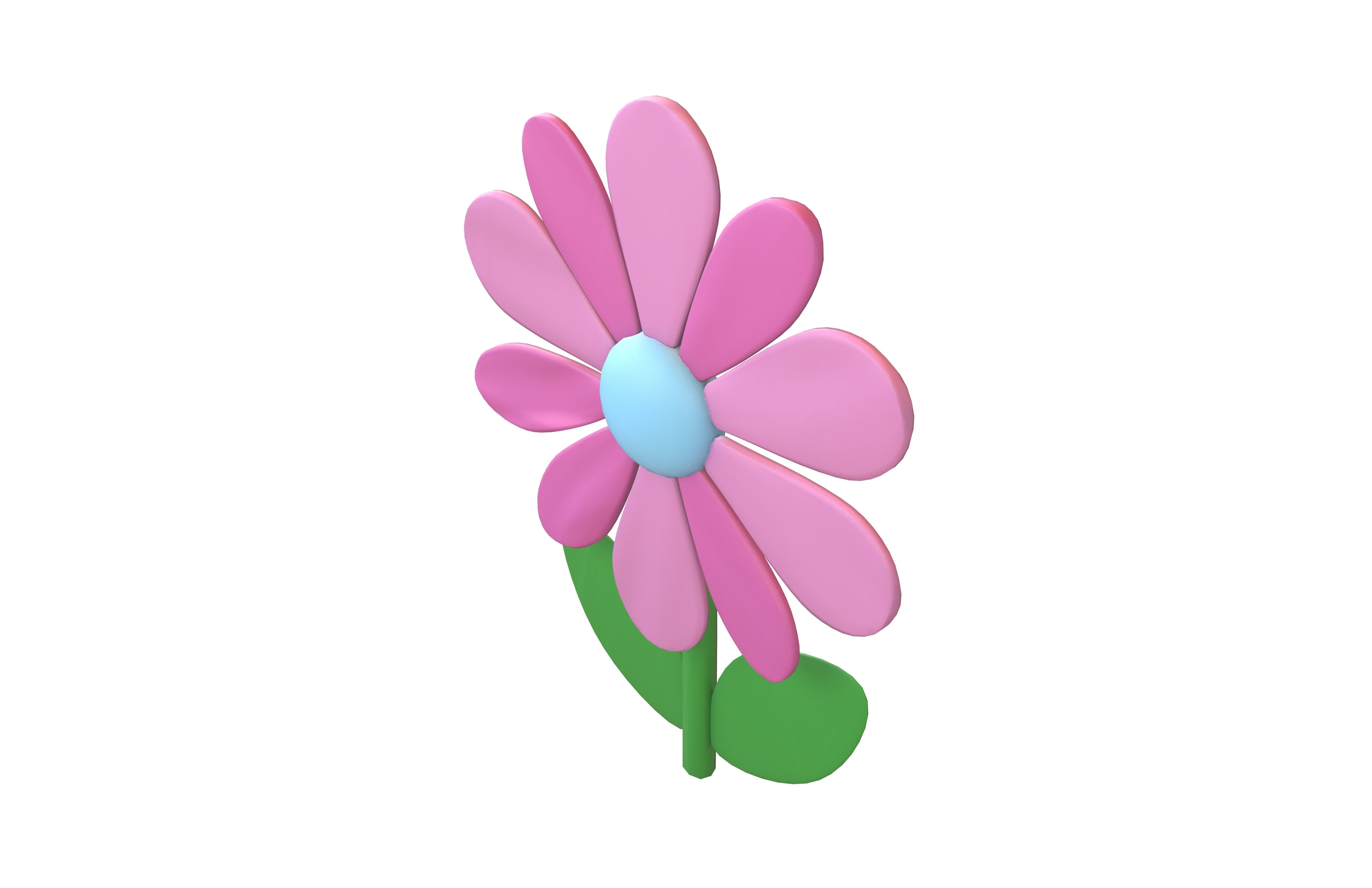 Flower v4 002 Low-poly 3D model_3