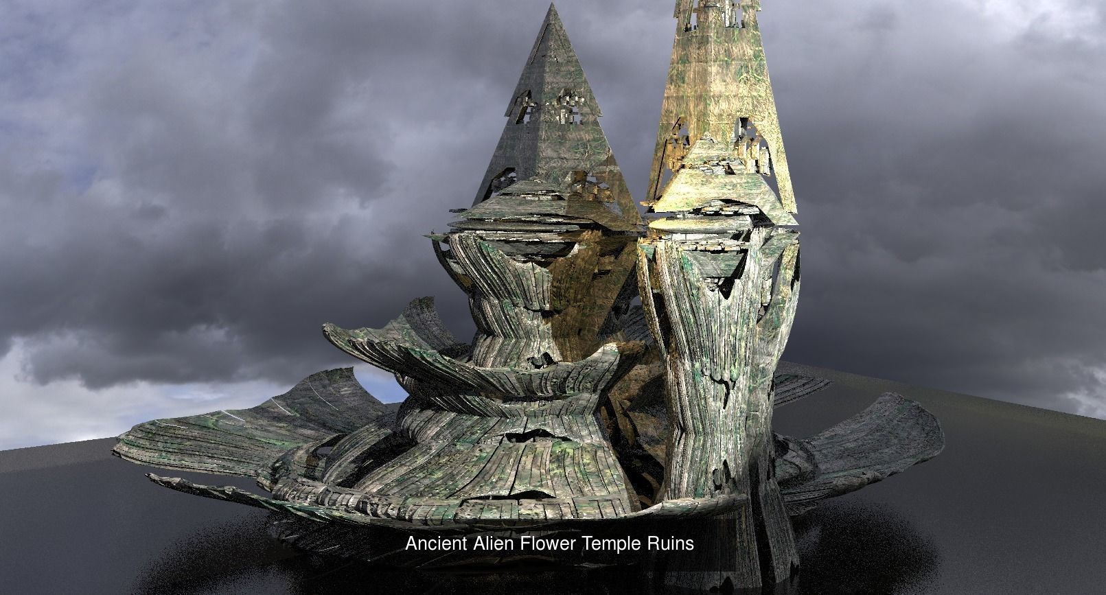 Alien Overgrown Tower Ruins collection _13