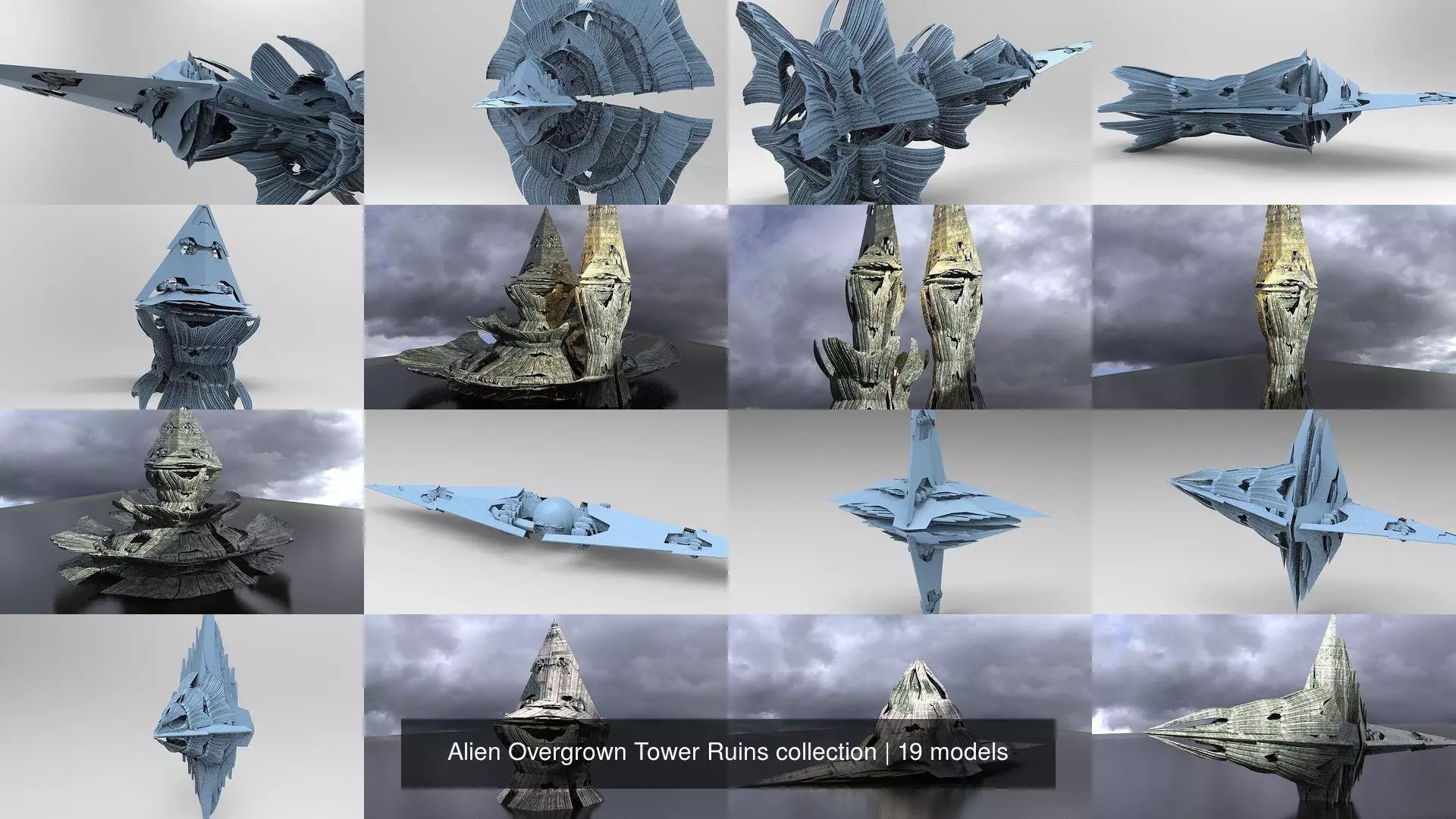 Alien Overgrown Tower Ruins collection _0