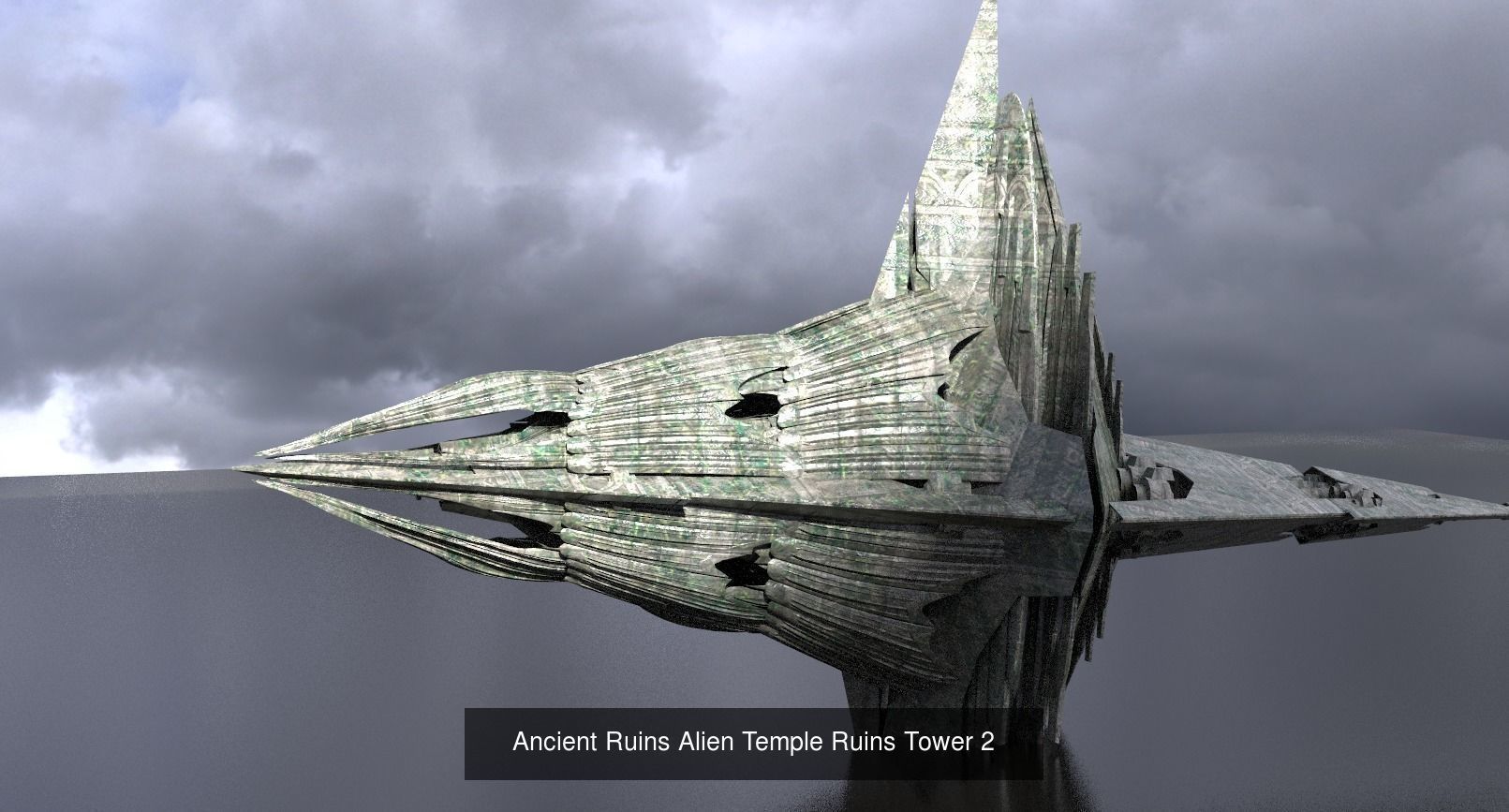 Alien Overgrown Tower Ruins collection _23