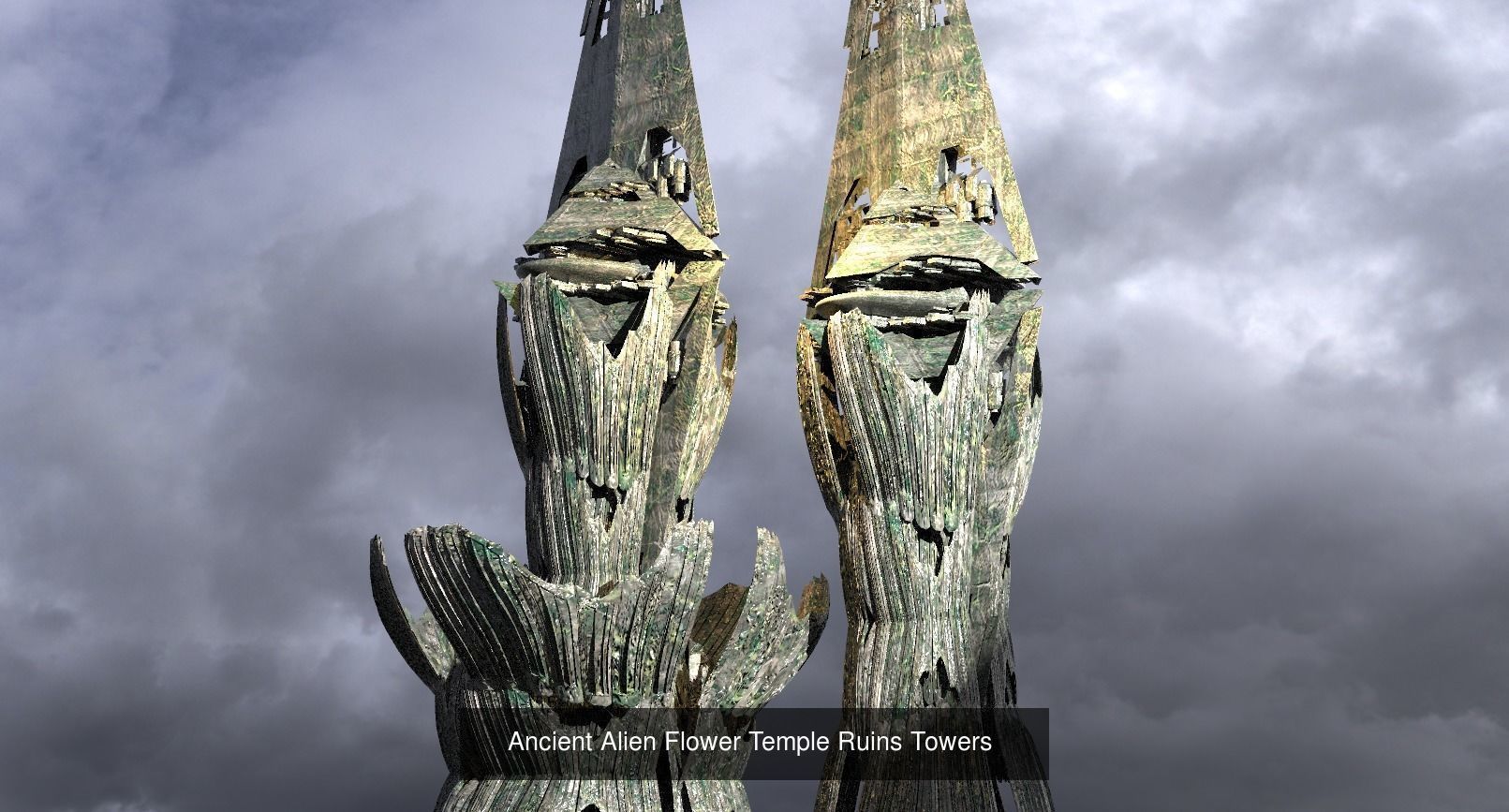 Alien Overgrown Tower Ruins collection _14