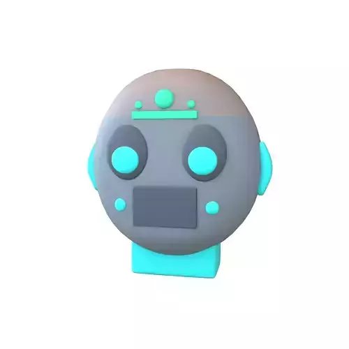 Robot Head Icon v1 002