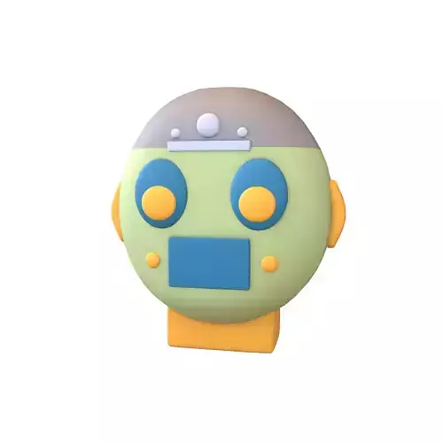 Robot Head Icon v1 003