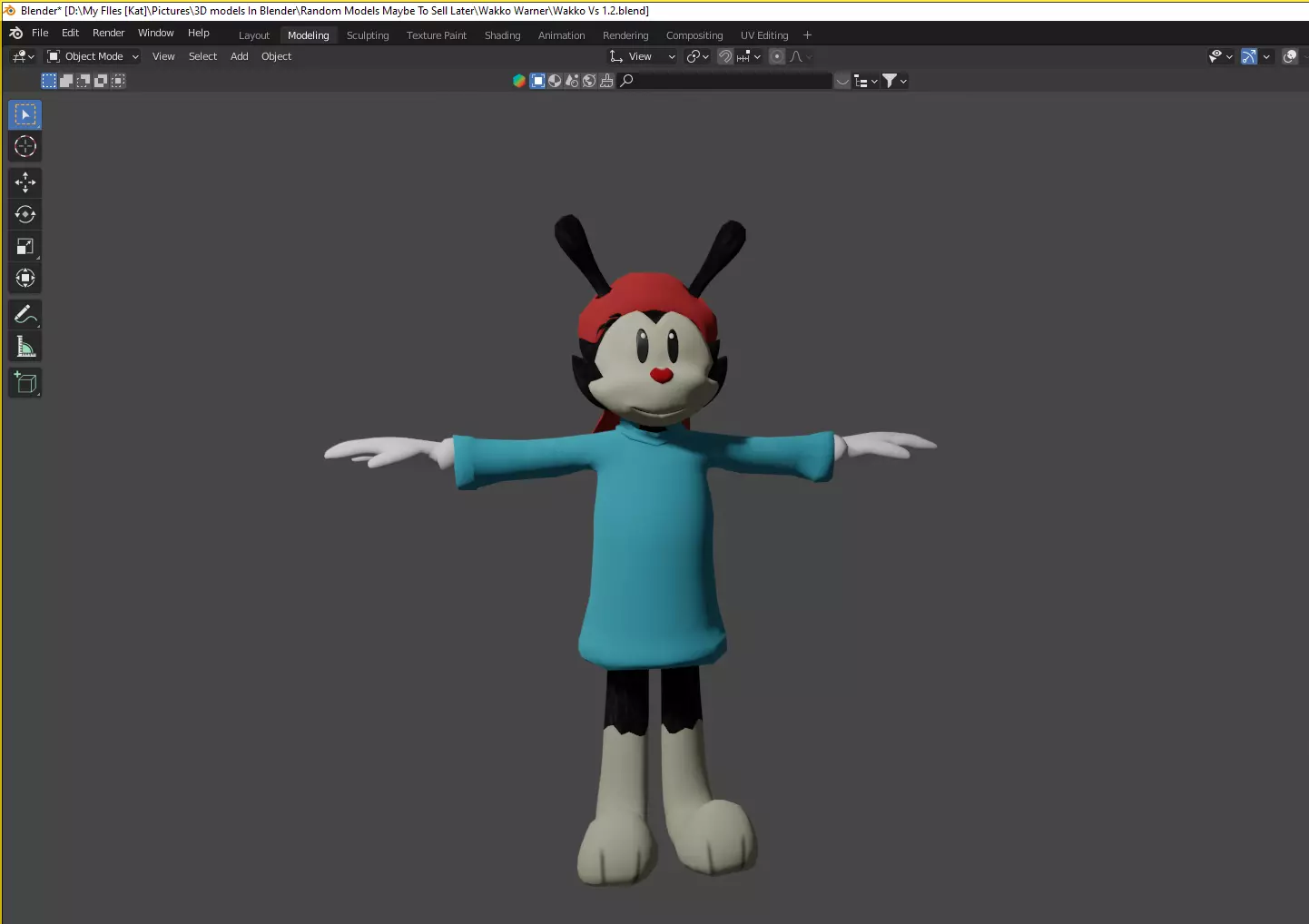 Wakko Warner 3D model_0