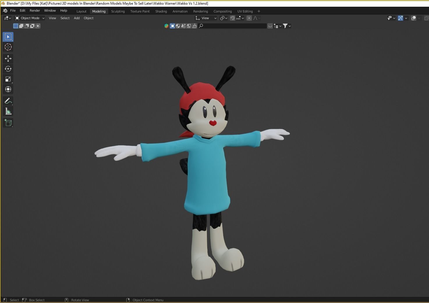 Wakko Warner 3D model_7