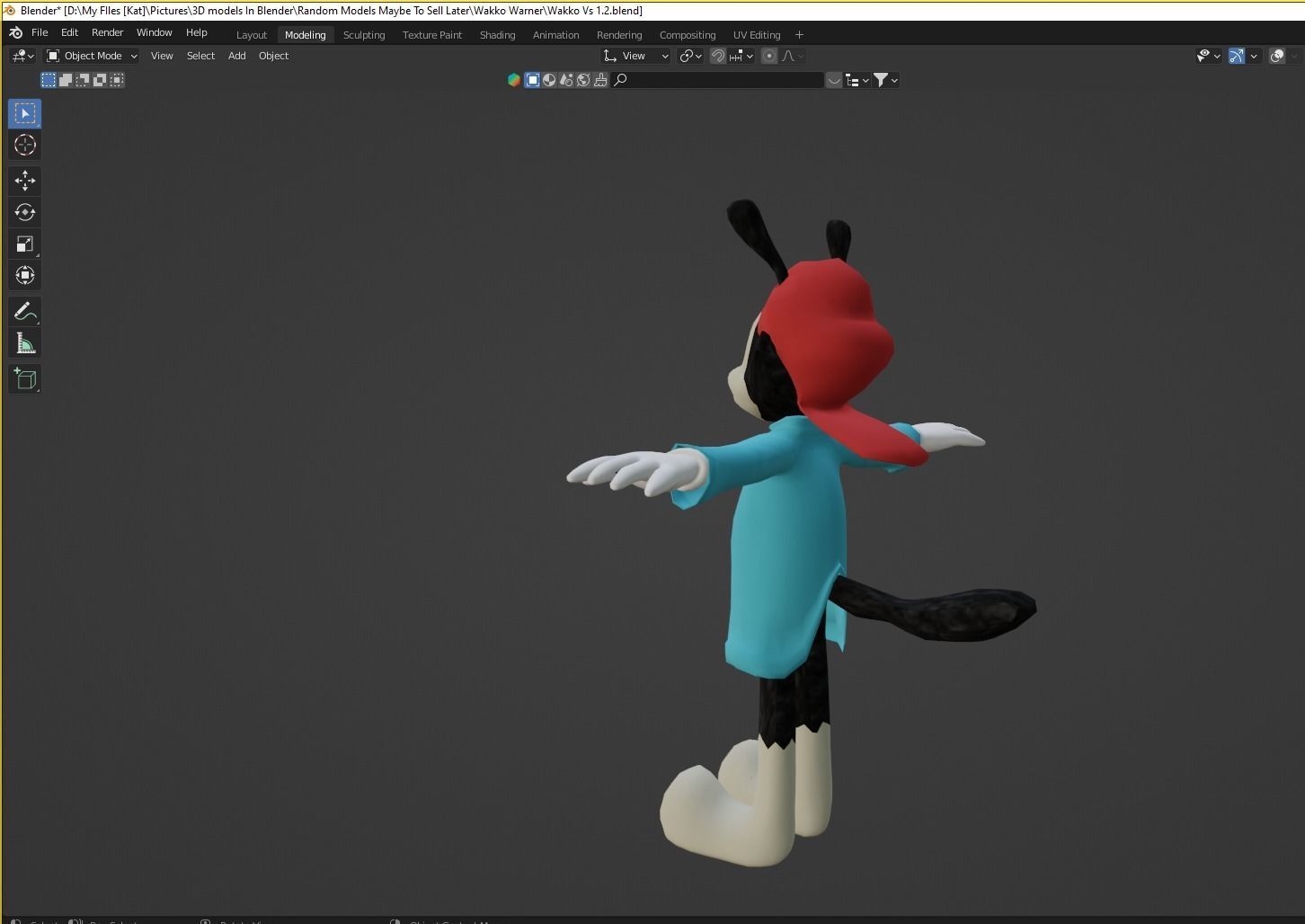 Wakko Warner 3D model_5