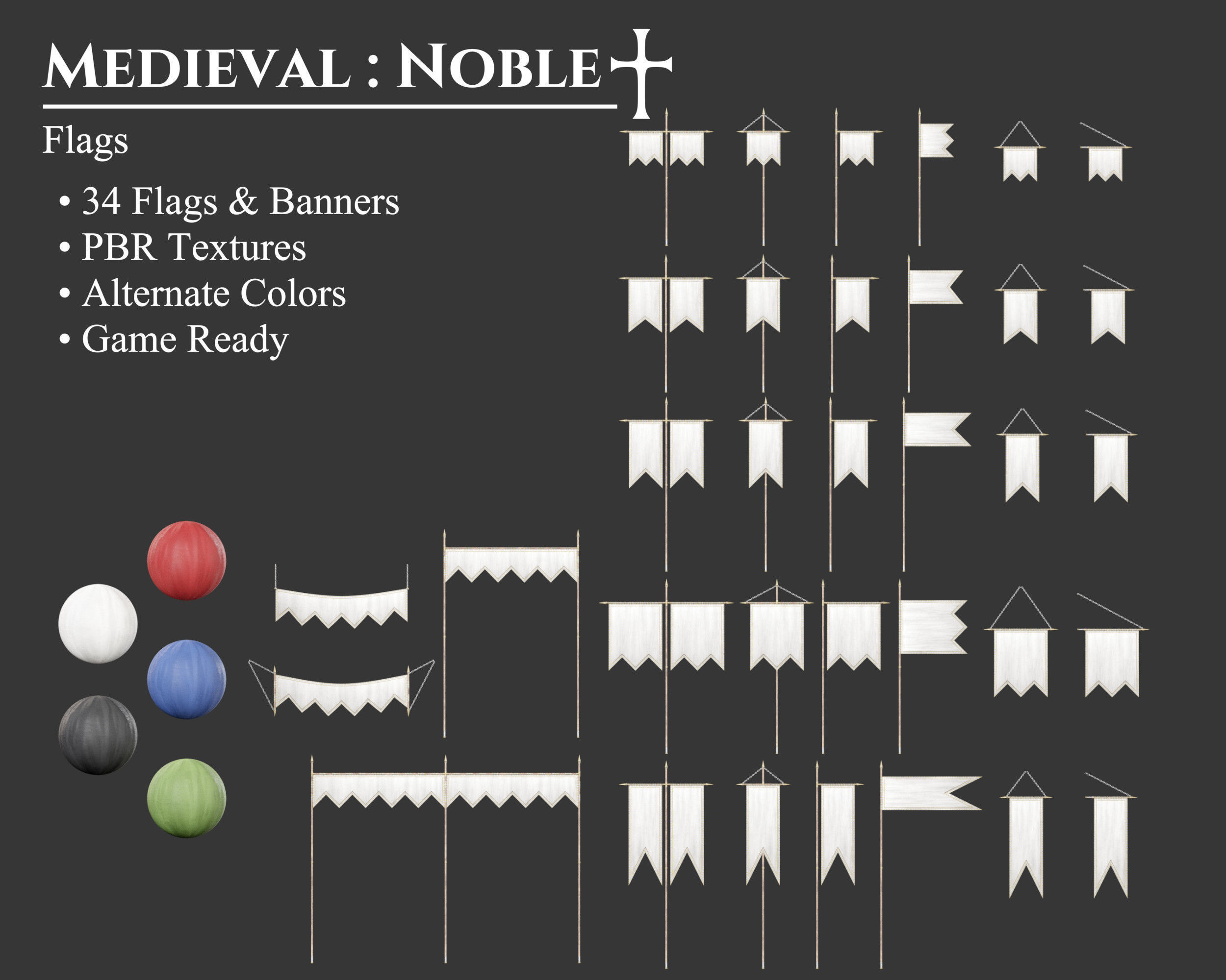 Medieval Collection Flags and Banners Pack _34
