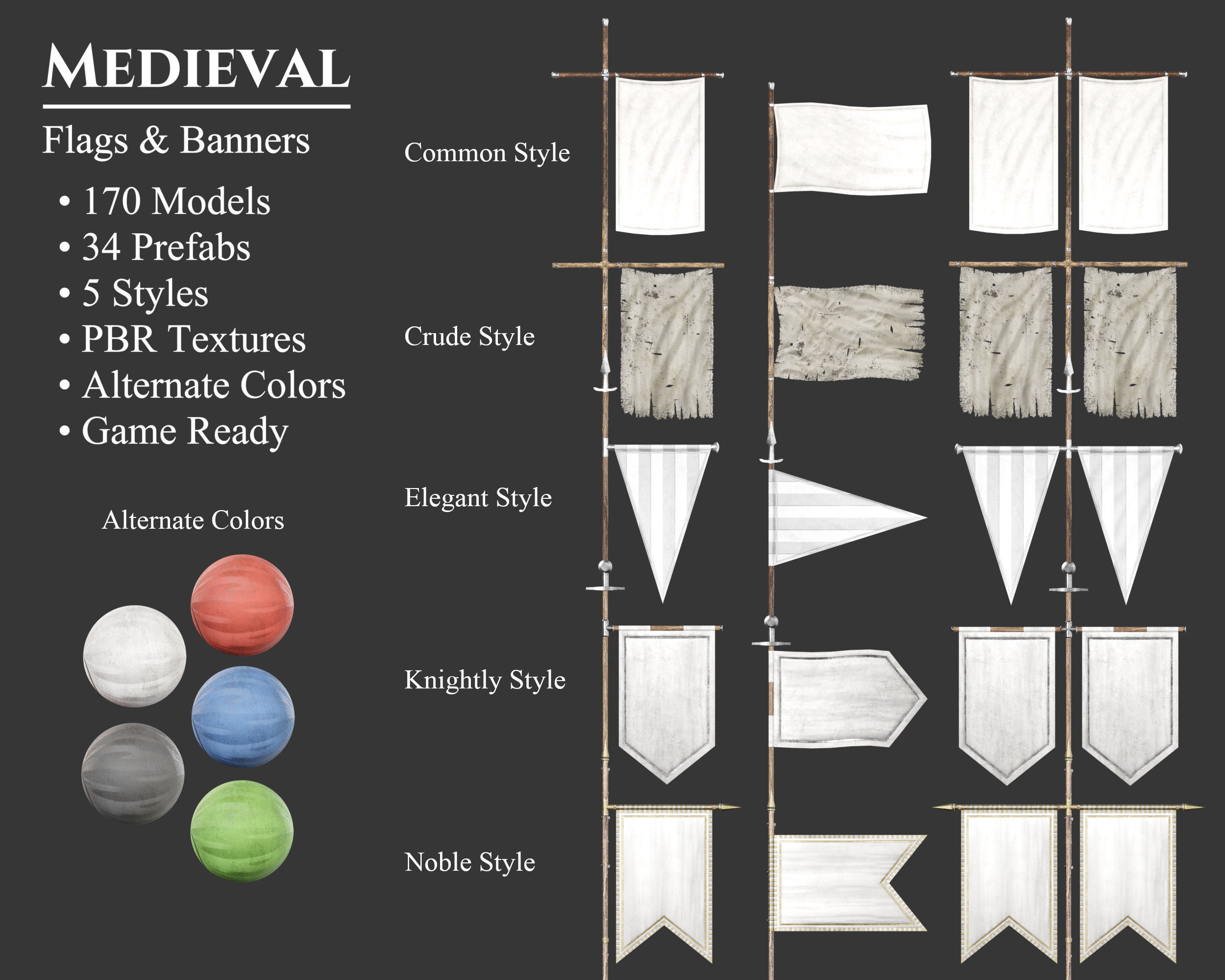 Medieval Collection Flags and Banners Pack _1