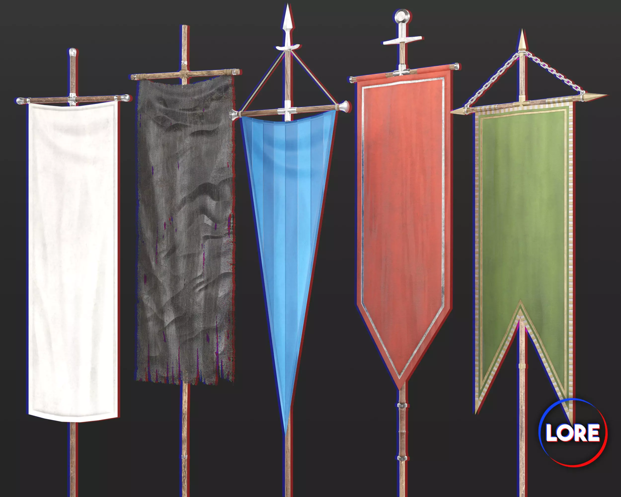 Medieval Collection Flags and Banners Pack _0
