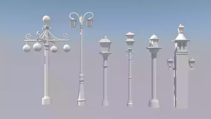 Historic light pole 3D print model