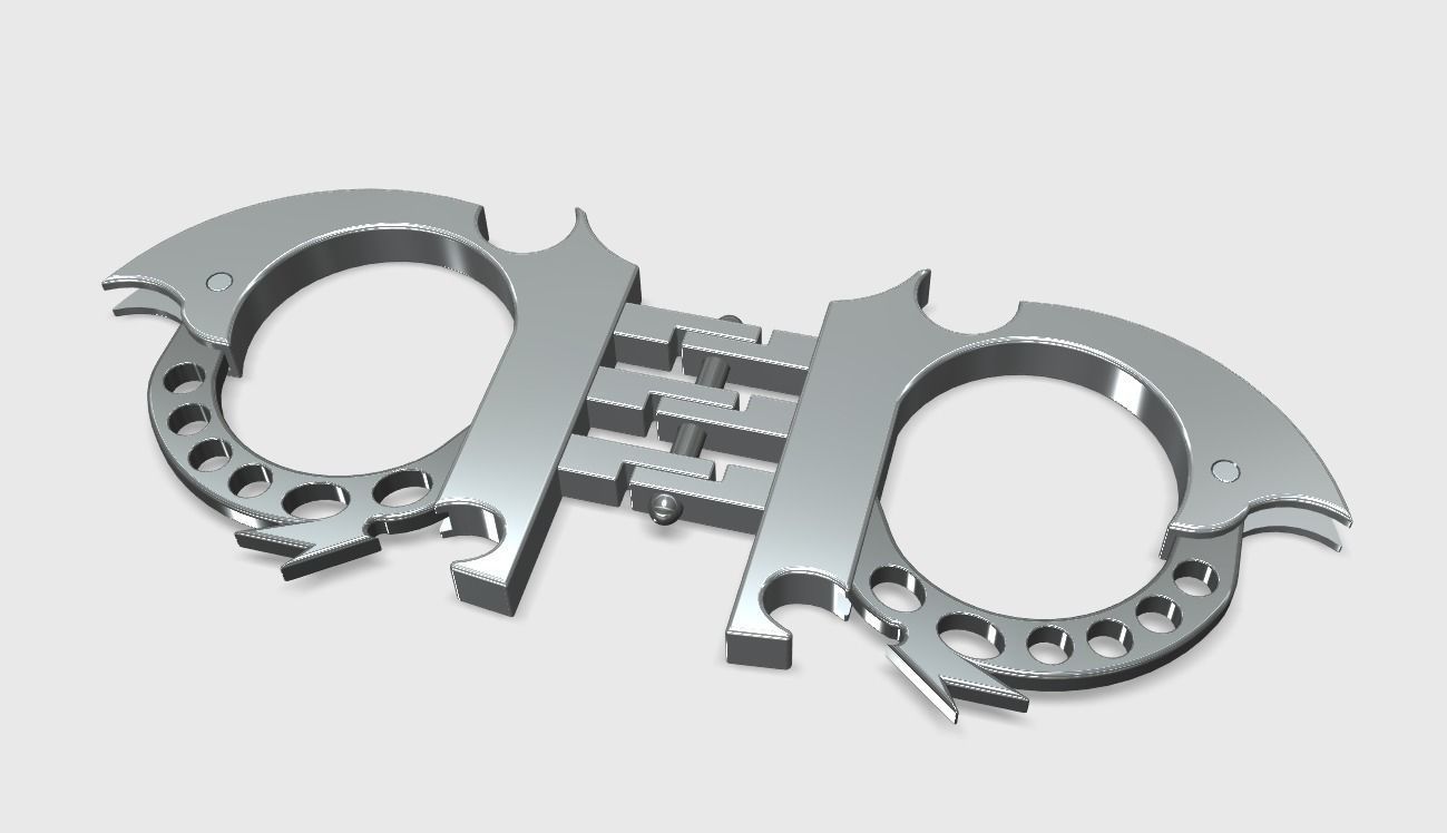 Bat Cuffs 3D print model_1