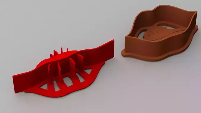 Cookie-Cutter set of lips or kiss