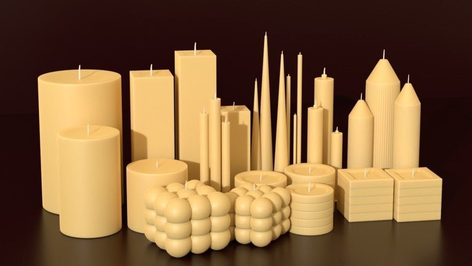 A SMOOTH PACK OF CANDLES 3D model_5