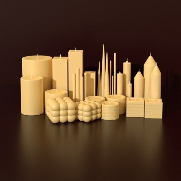 A SMOOTH PACK OF CANDLES 3D model_6