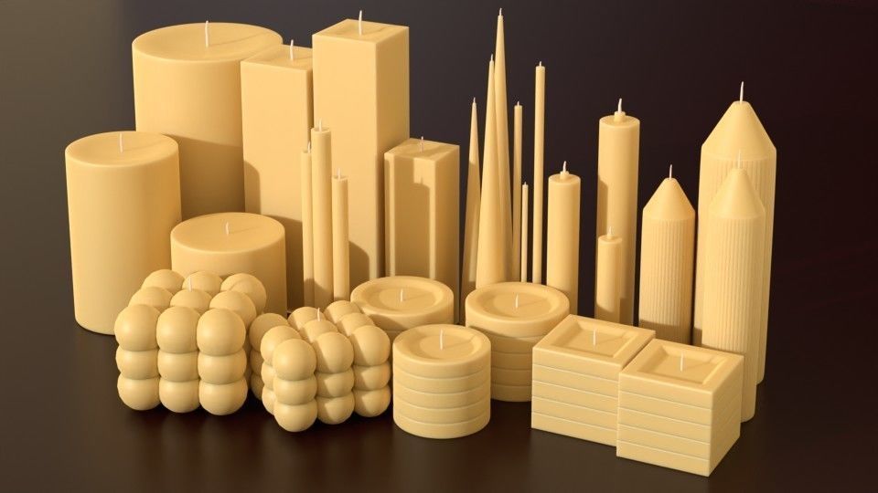 A SMOOTH PACK OF CANDLES 3D model_1