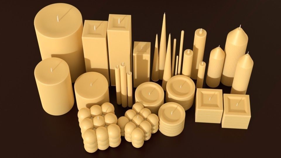 A SMOOTH PACK OF CANDLES 3D model_2