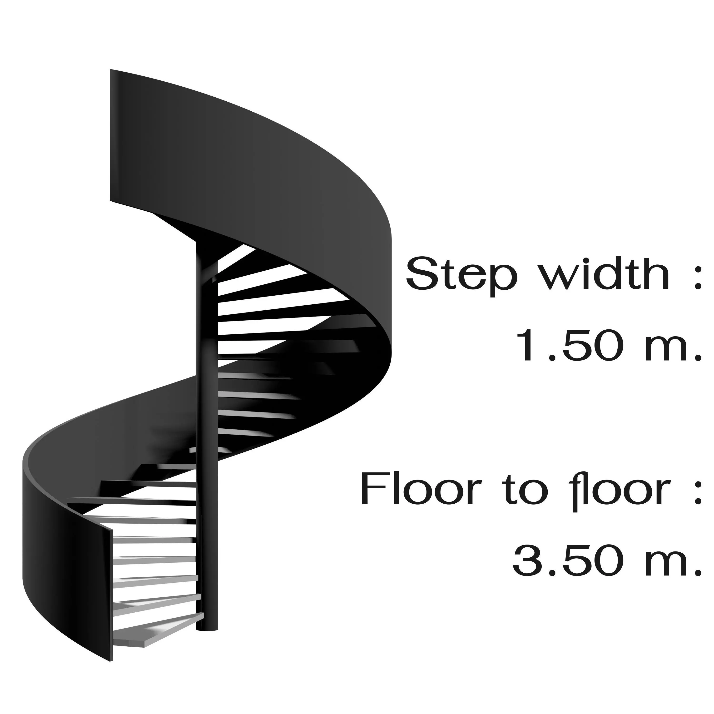 Spiral stair 2023-0009 3D model_0