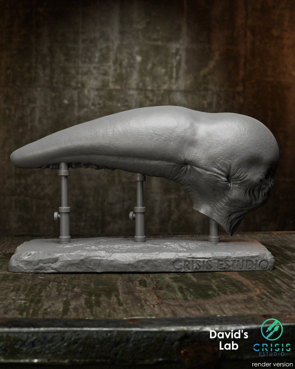 Alien covenant - Dissected neomorph head - Davids Lab 3D print model_1