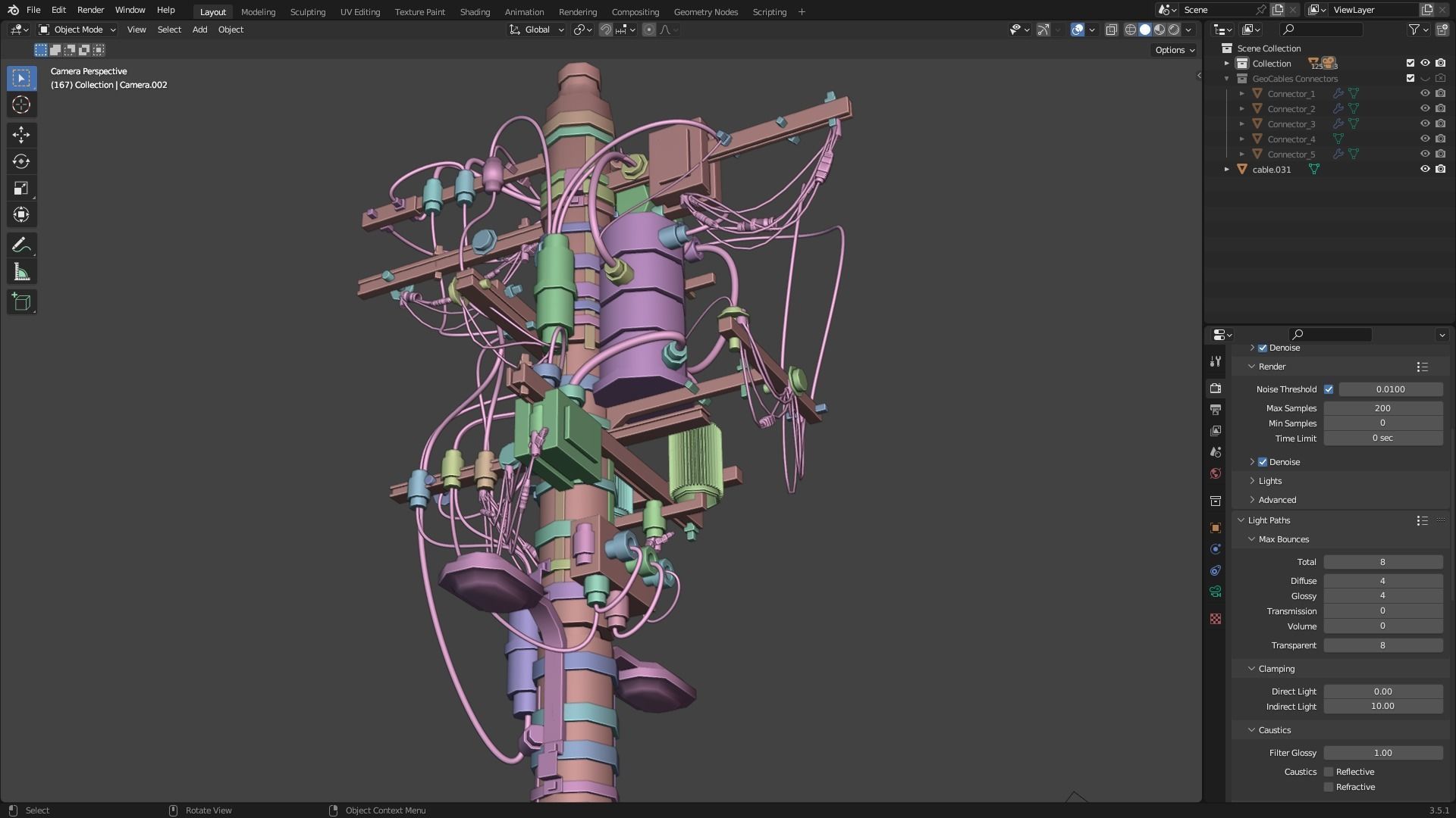 Electric Pole 3D model_35
