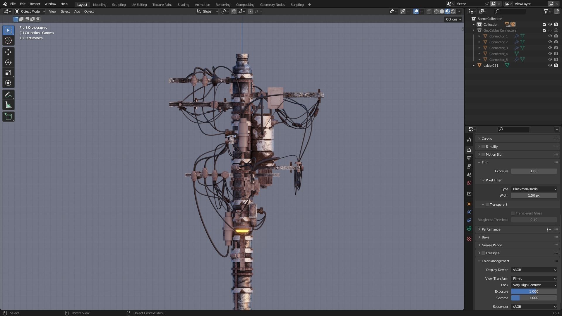 Electric Pole 3D model_7