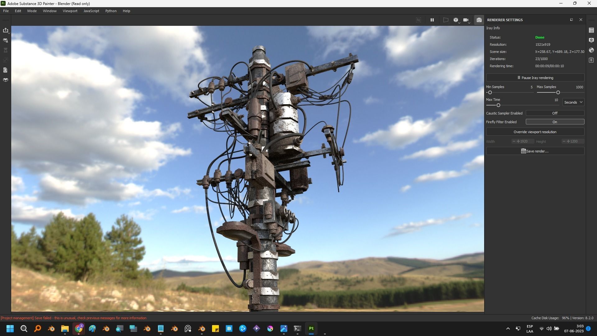 Electric Pole 3D model_2
