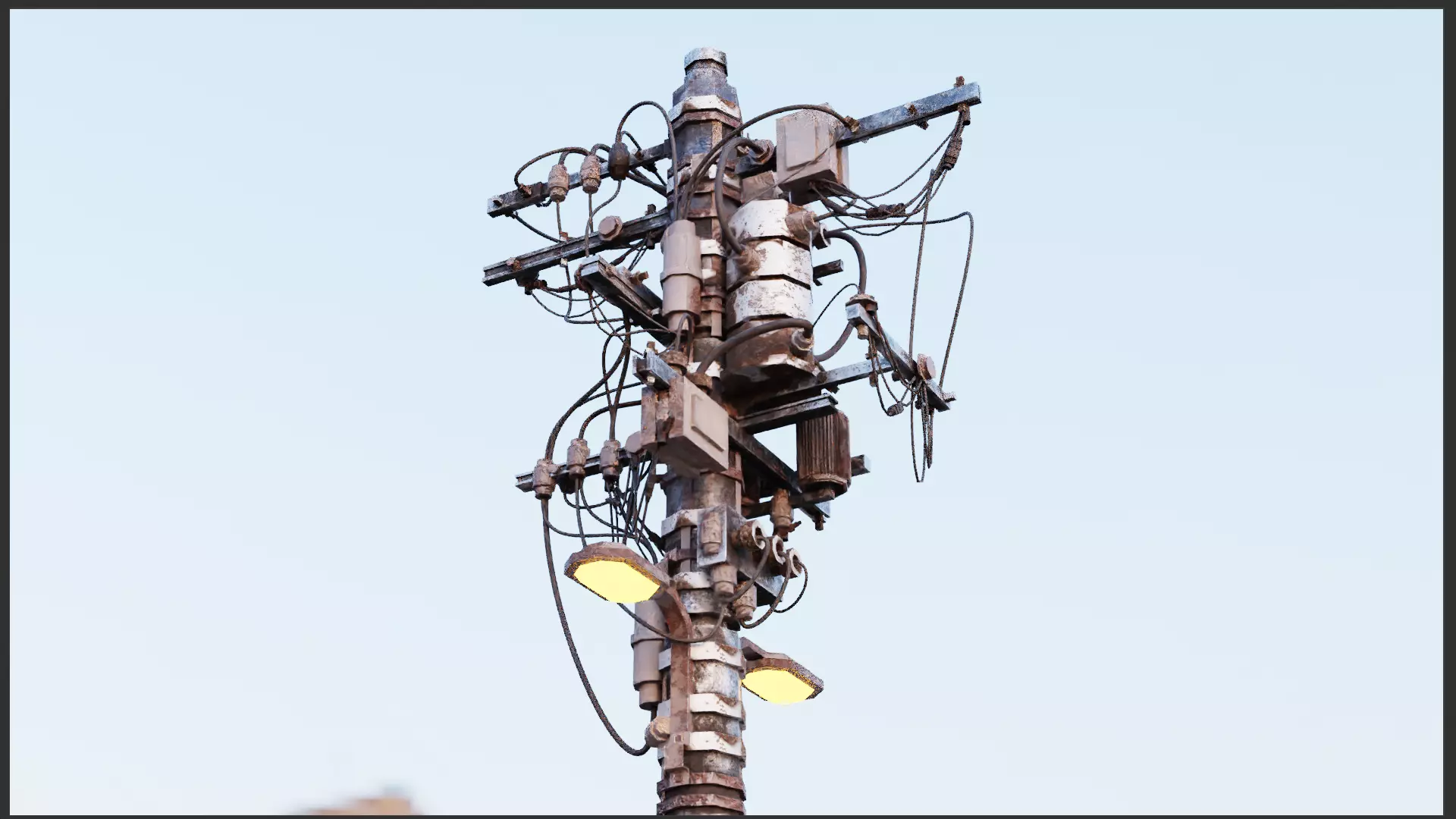 Electric Pole 3D model_0