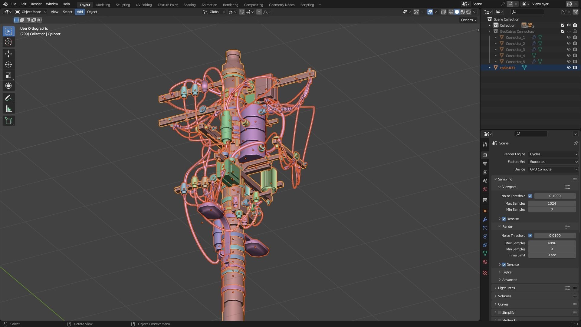 Electric Pole 3D model_13