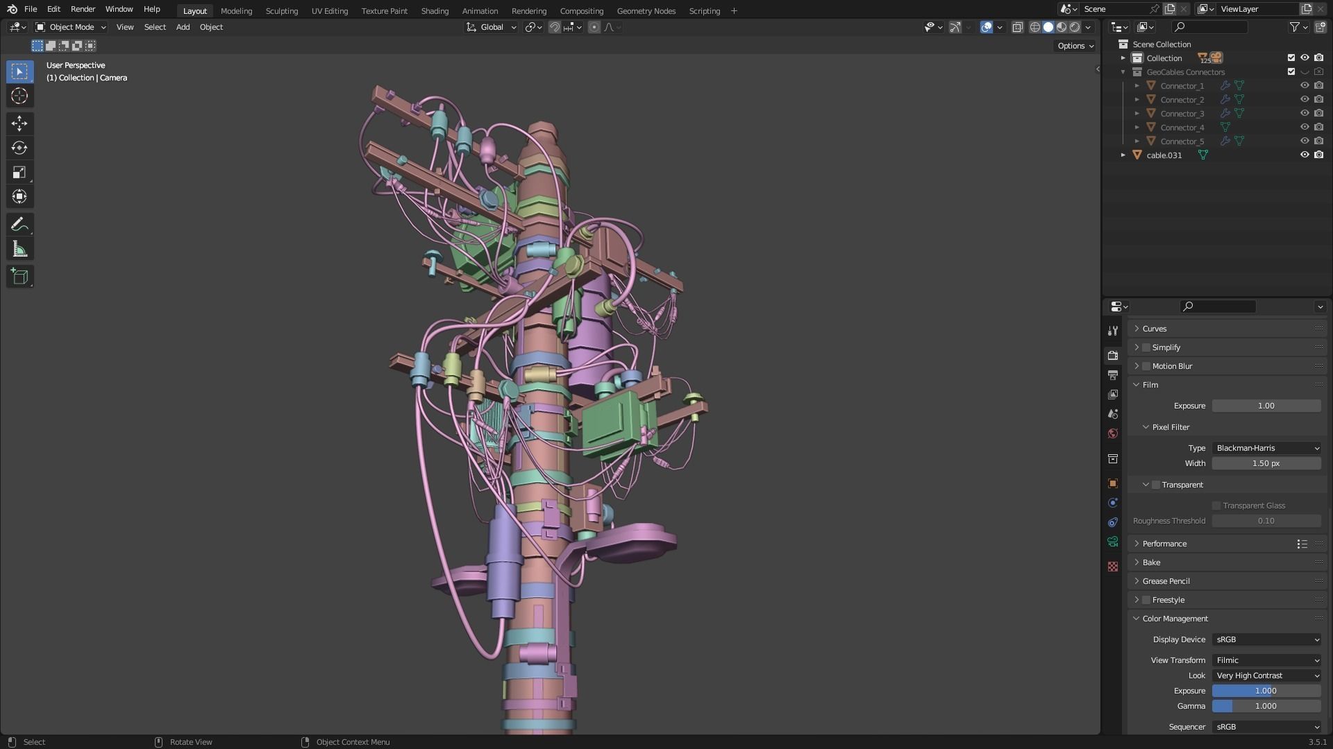 Electric Pole 3D model_31