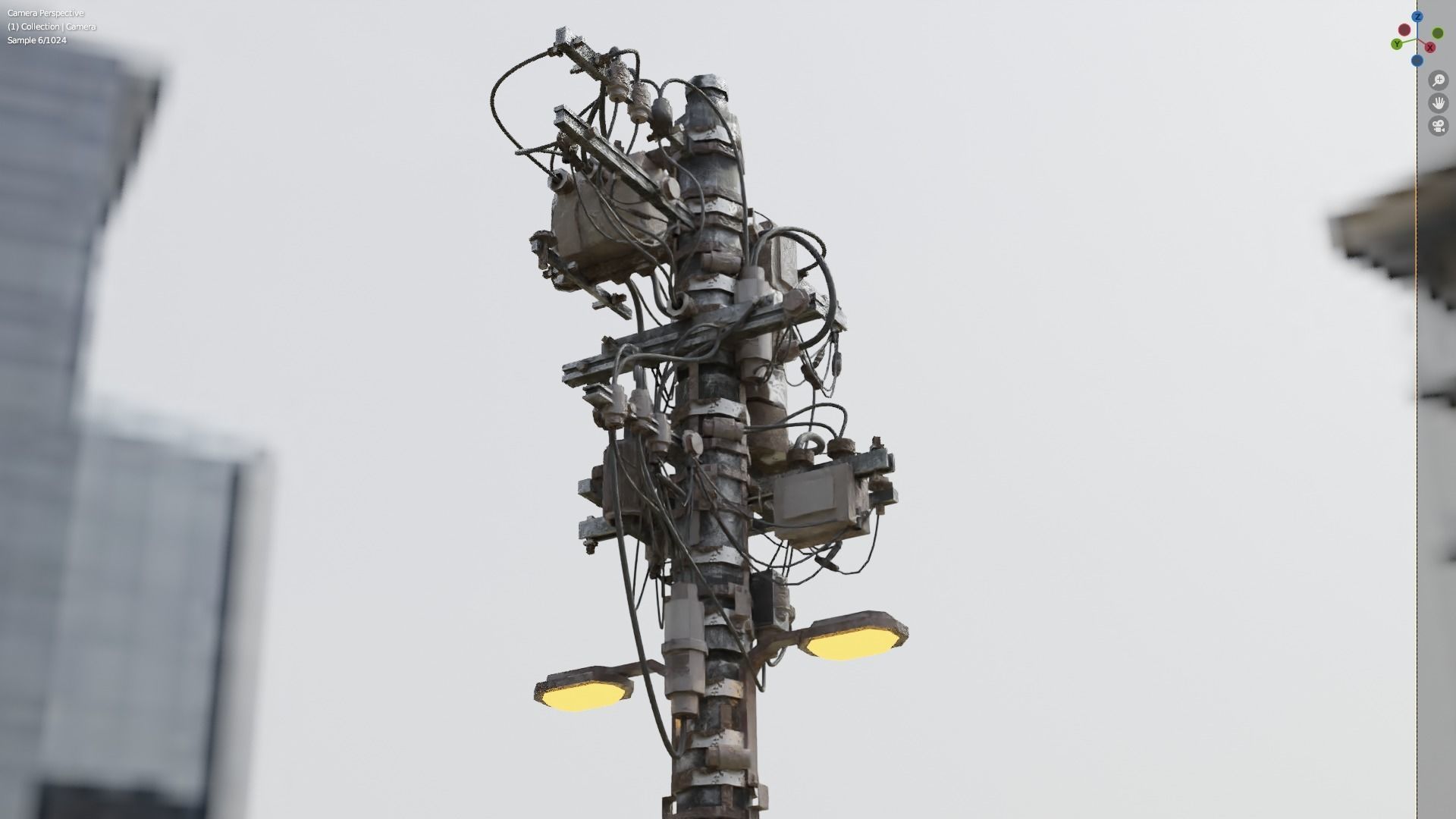 Electric Pole 3D model_10
